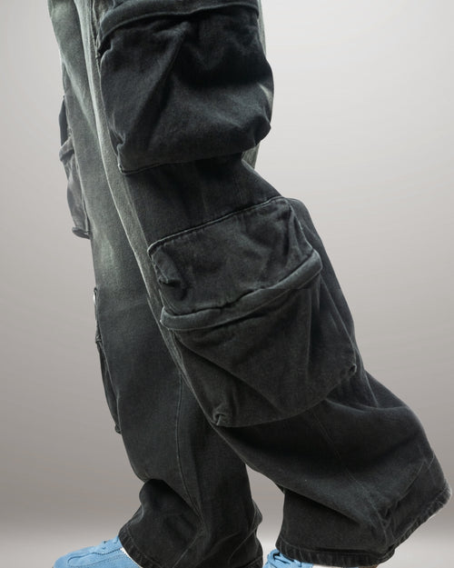 3 Pocket Black Cargo